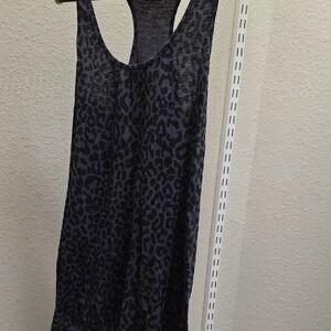 PINK Victoria's Secret Black Leopard Racerback Tank